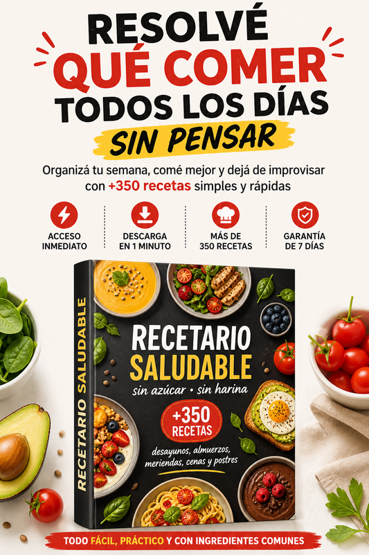+350 Recetas Saludables + 4 Bonos